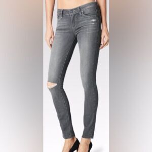 PAIGE Verdugo Skinny Grey Ankle Women's Size 29 Distressed Low Rise Jeans